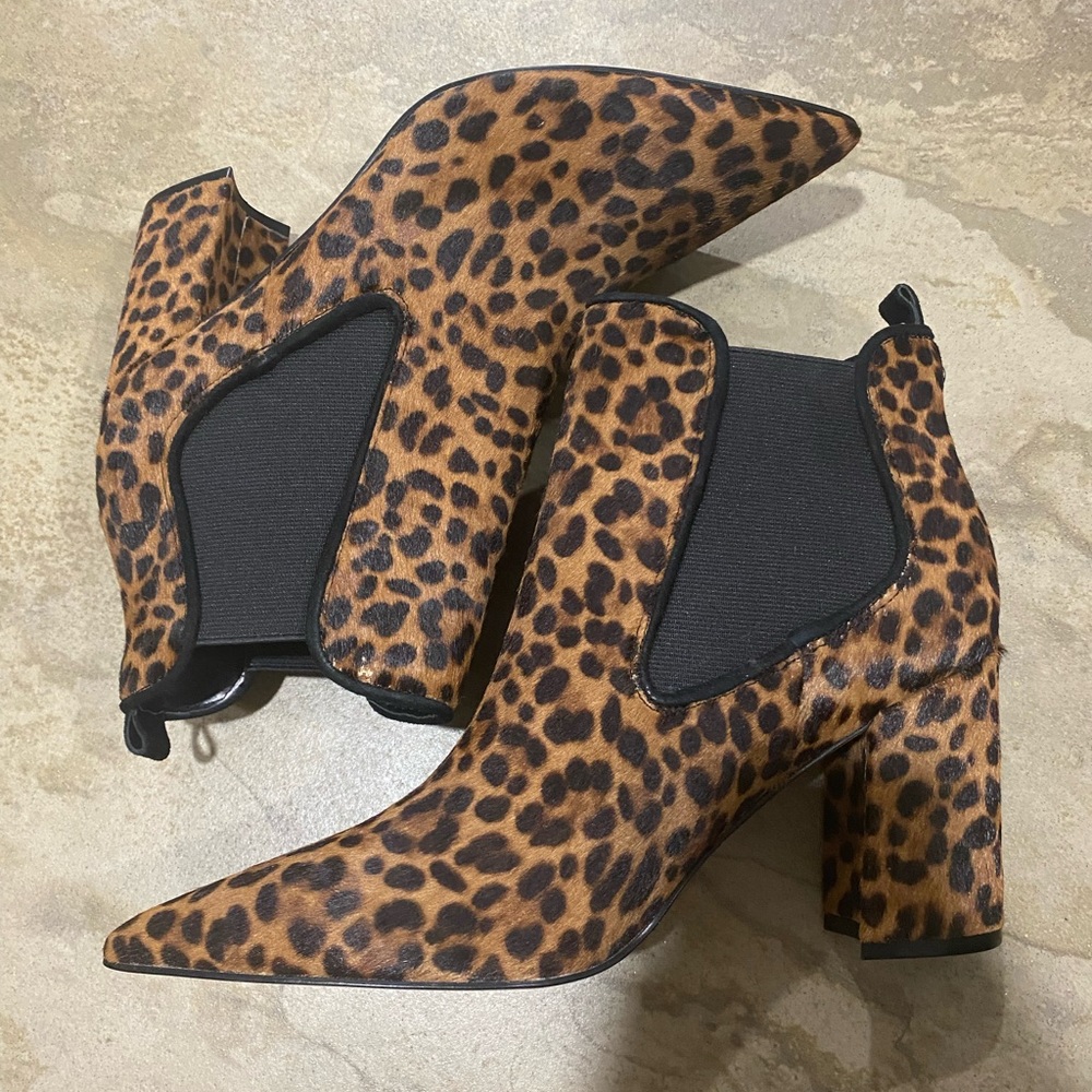 Marc Fisher calf hair bootie